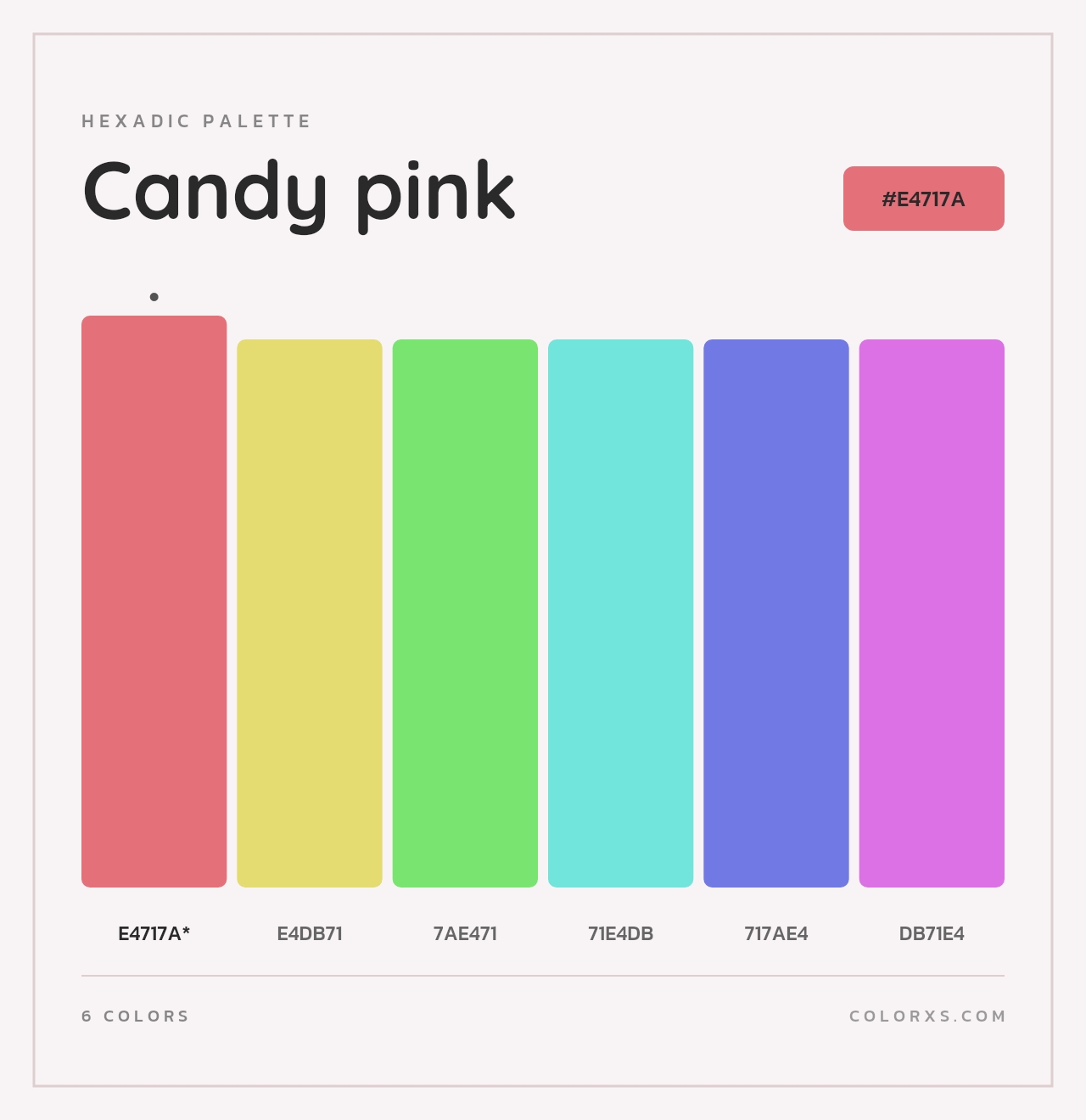 Candy pink - Hexadic Color Palette