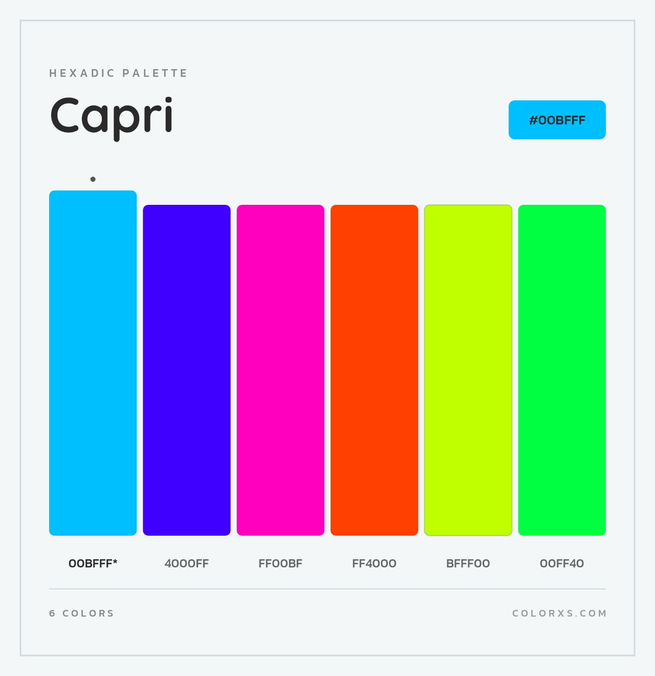 Capri - Hexadic Color Palette