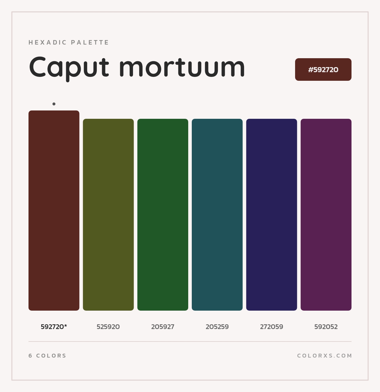 Caput mortuum - Hexadic Color Palette