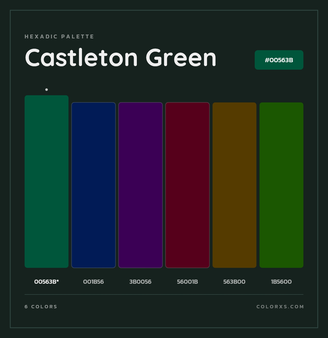 Castleton Green - Hexadic Color Palette