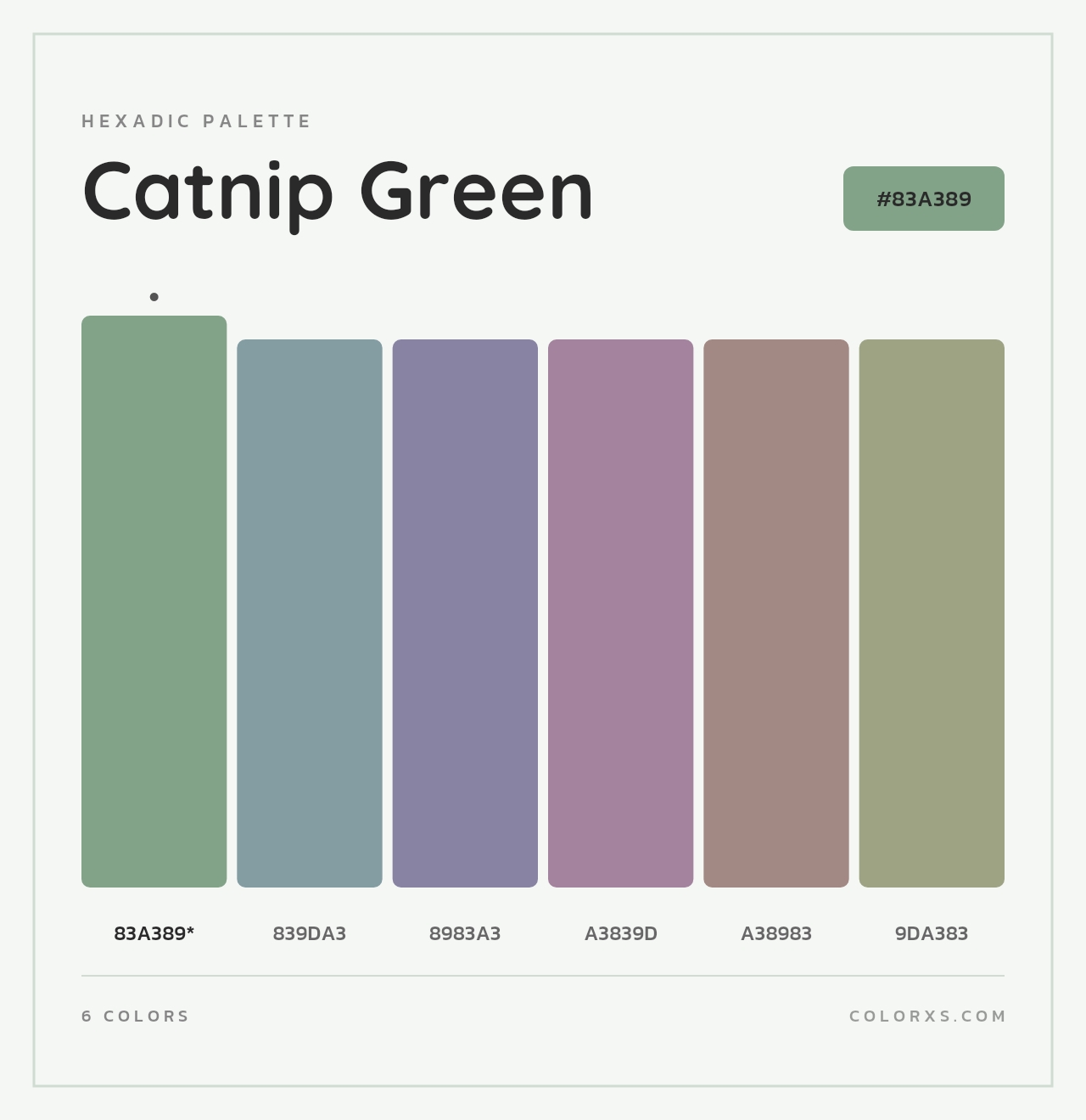 Catnip Green - Hexadic Color Palette