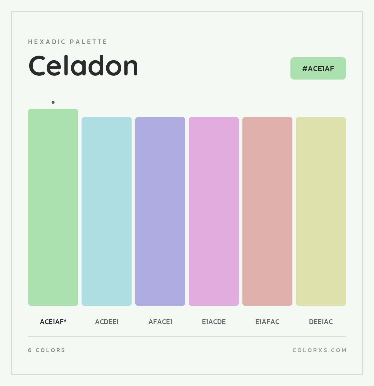 Celadon - Hexadic Color Palette