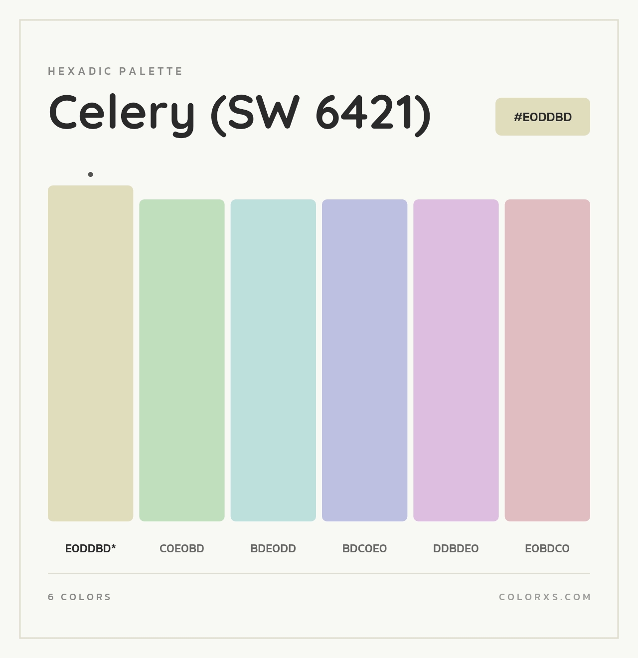Celery (SW 6421) - Hexadic Color Palette