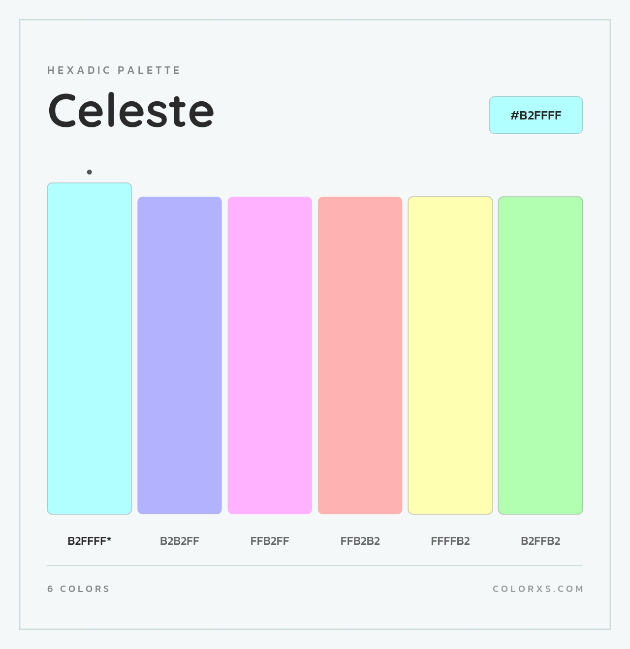 Celeste - Hexadic Color Palette