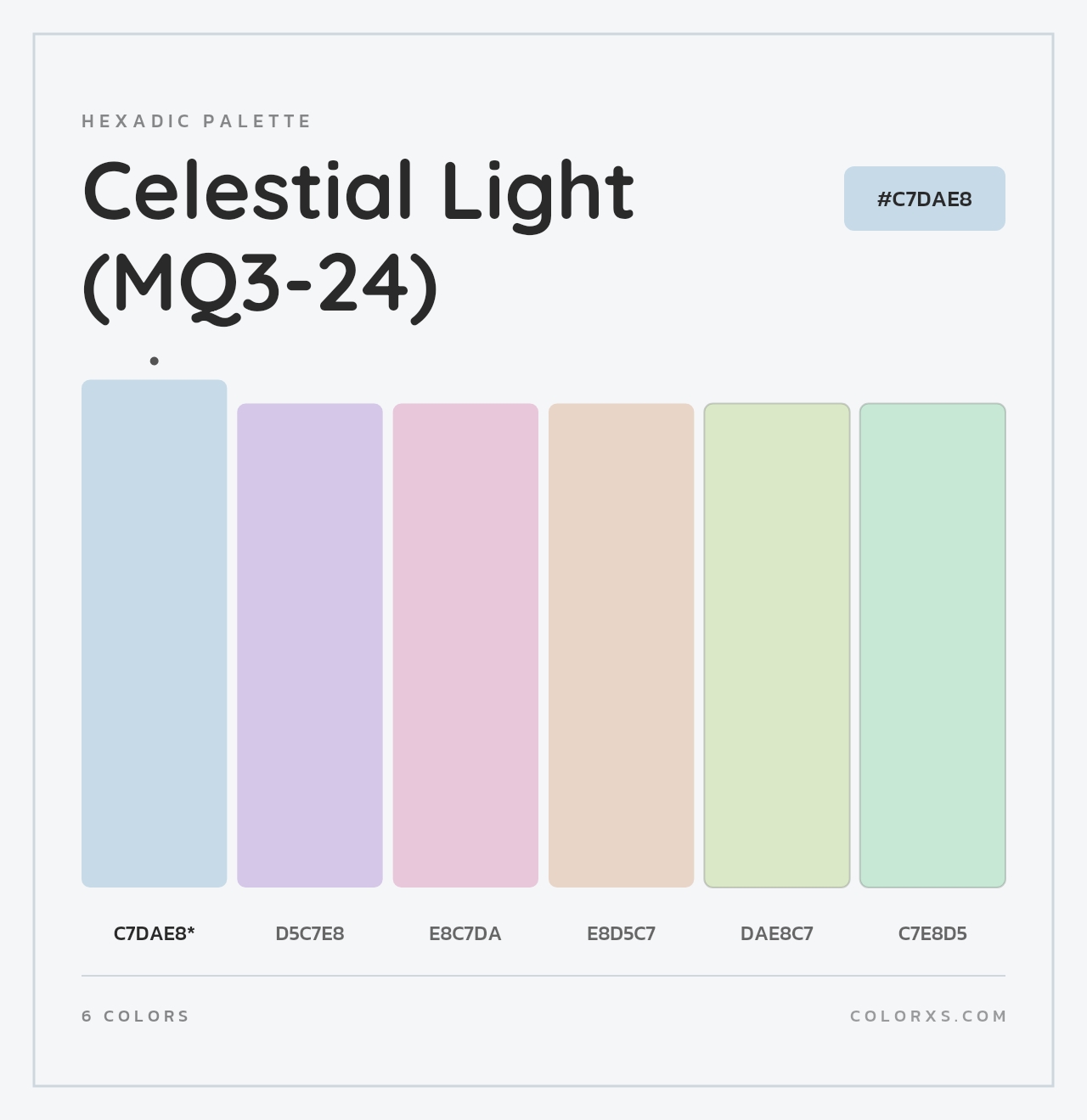 Celestial Light (MQ3-24) - Hexadic Color Palette