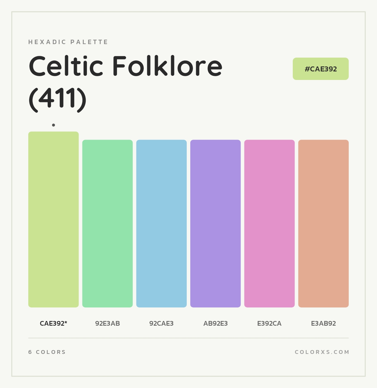 Celtic Folklore (411) - Hexadic Color Palette