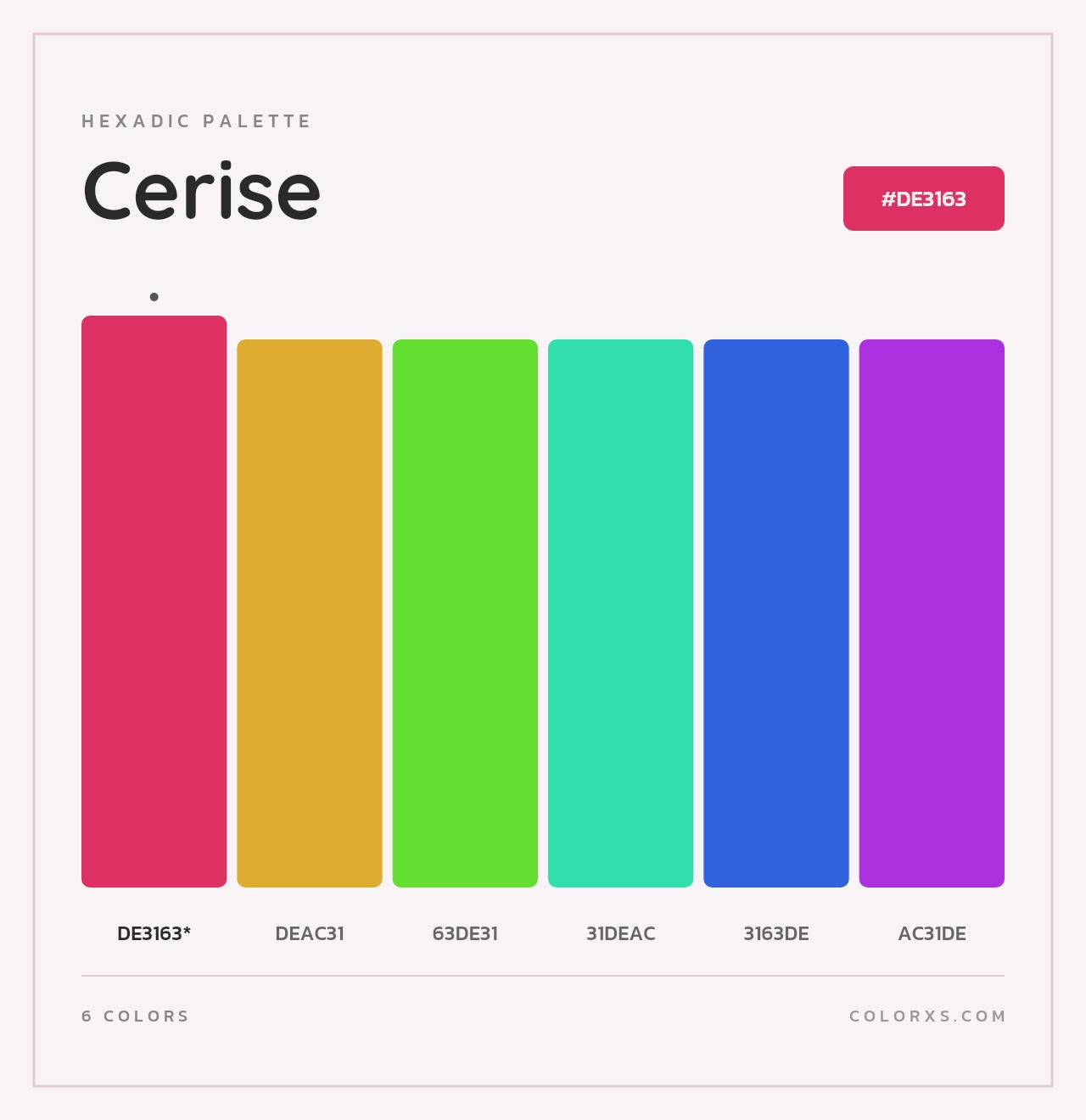 Cerise - Hexadic Color Palette