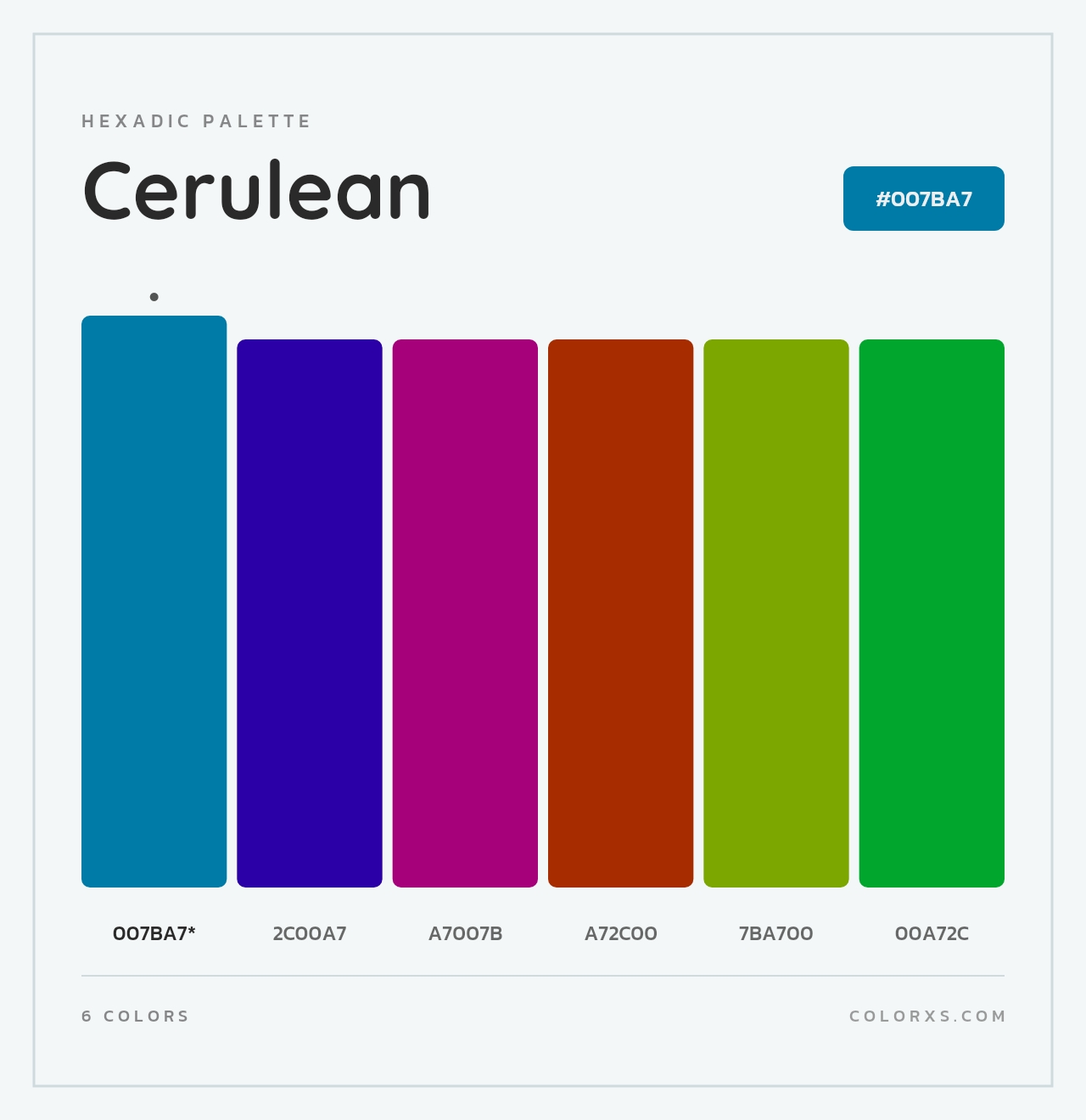 Cerulean - Hexadic Color Palette