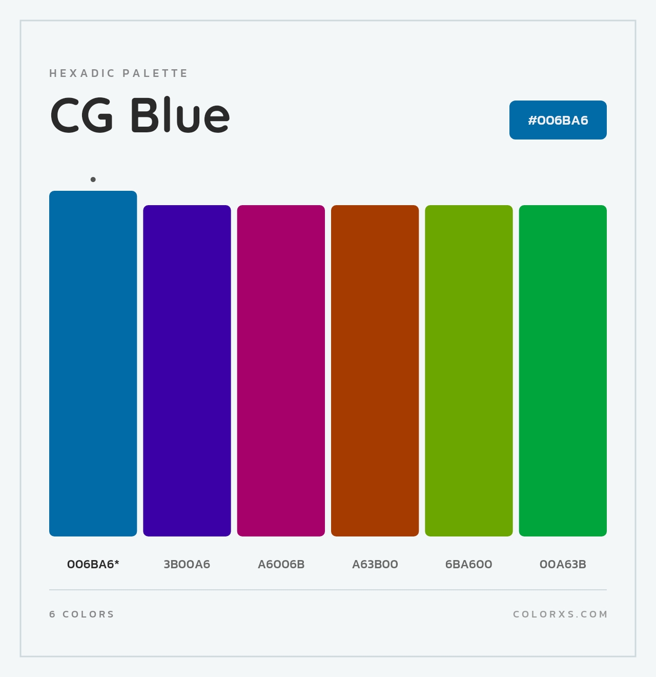 CG Blue - Hexadic Color Palette