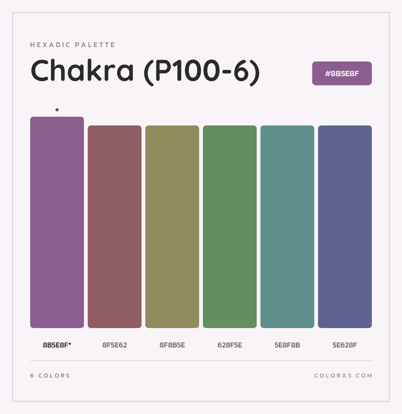 Chakra (P100-6) - Hexadic Color Palette