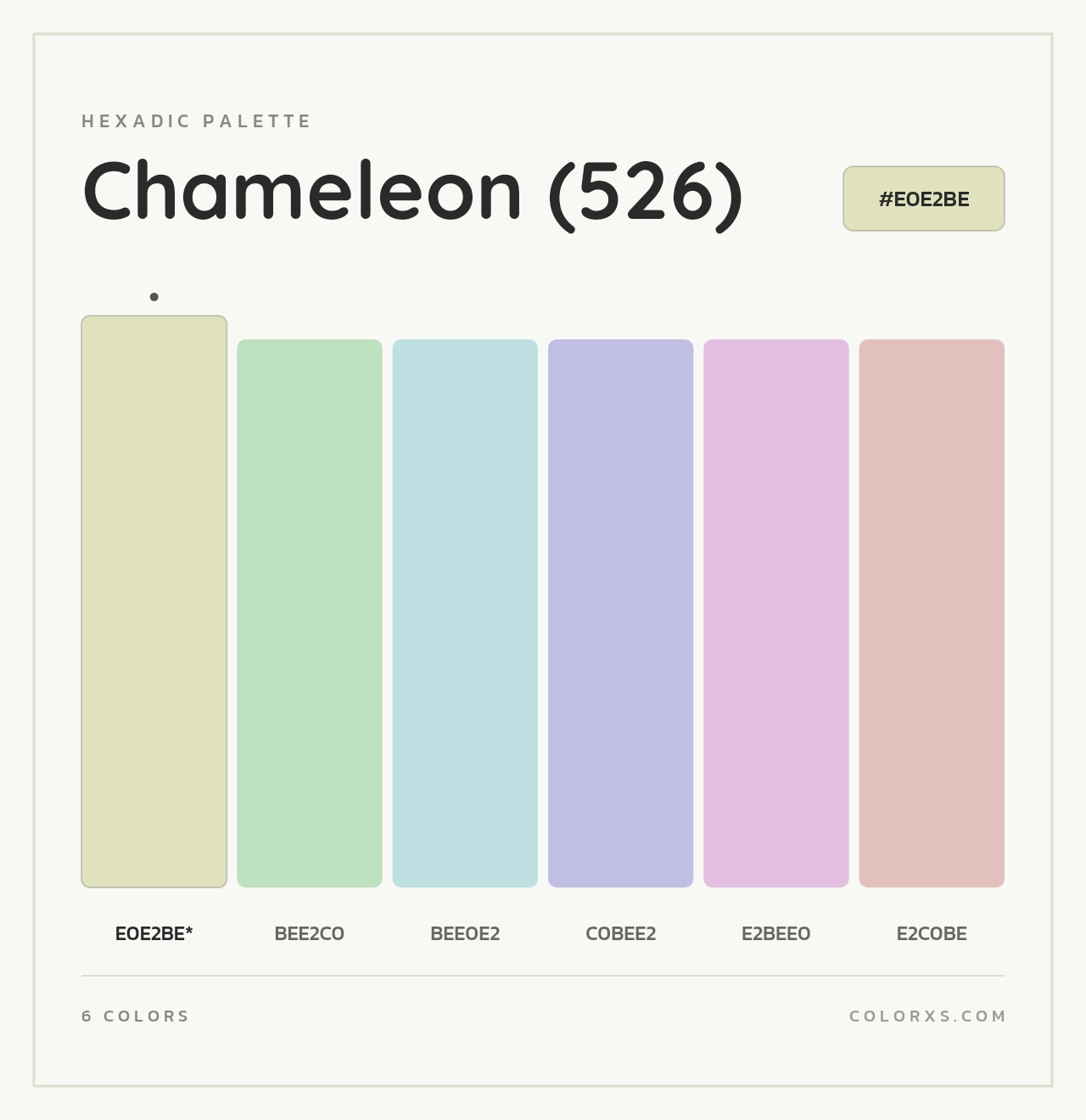 Chameleon (526) - Hexadic Color Palette