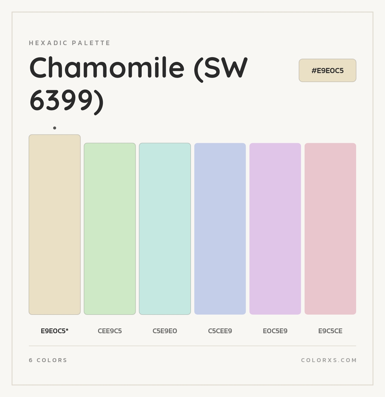 Chamomile (SW 6399) - Hexadic Color Palette