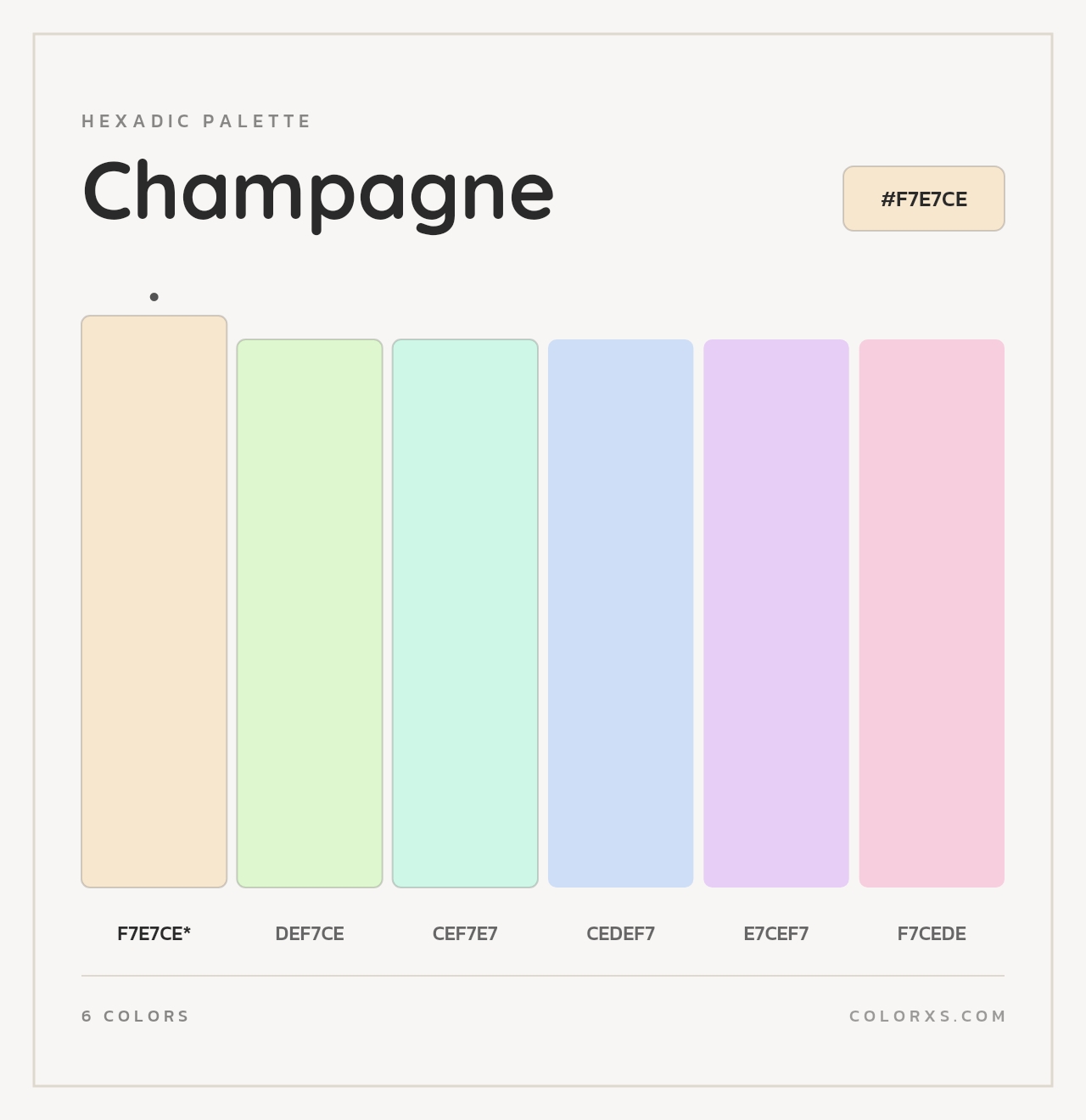 Champagne - Hexadic Color Palette