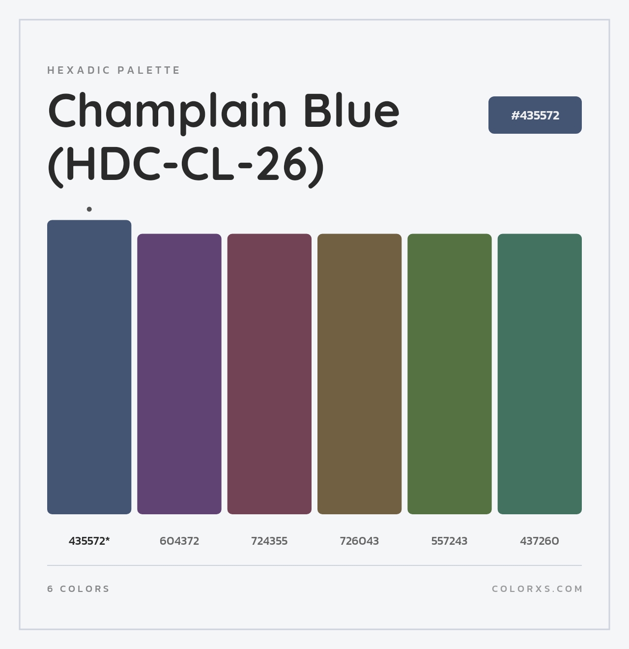 Champlain Blue (HDC-CL-26) - Hexadic Color Palette