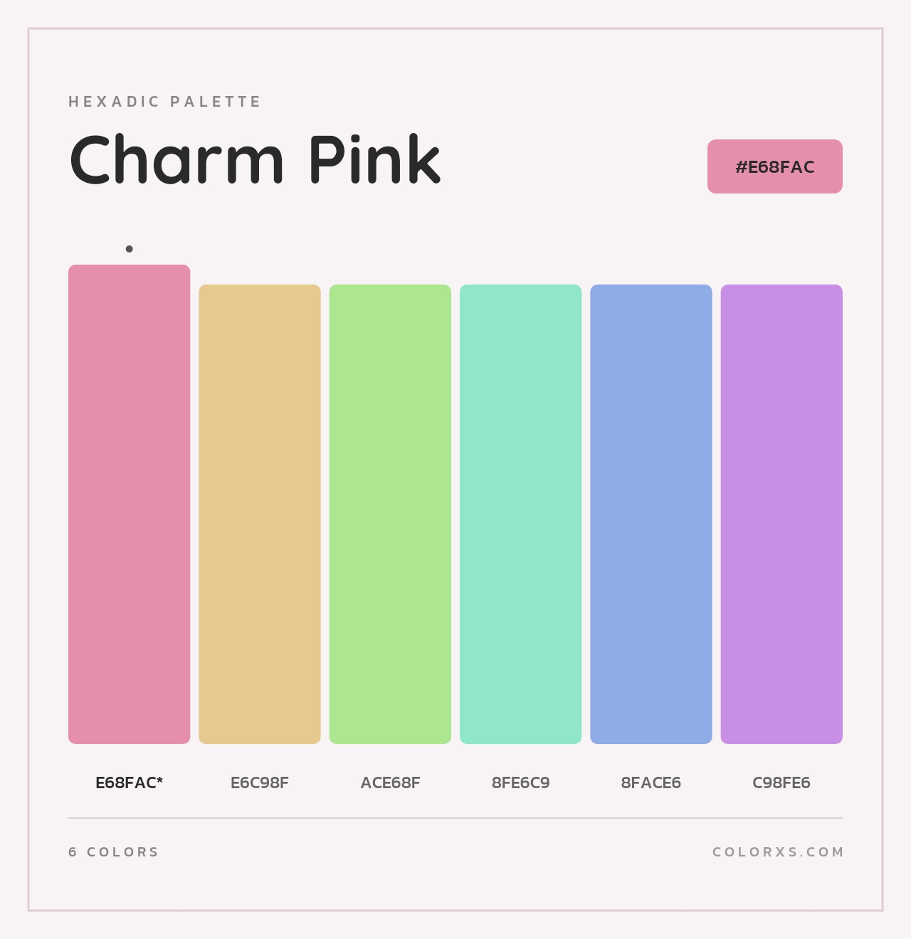 Charm Pink - Hexadic Color Palette