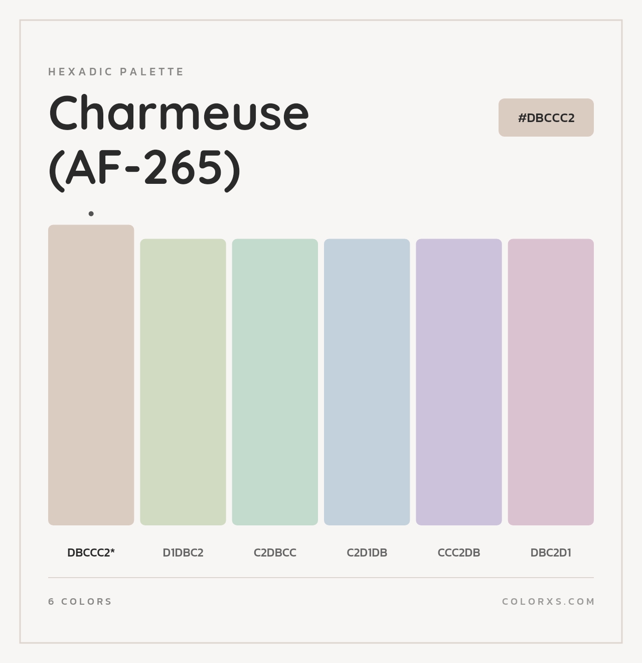 Charmeuse (AF-265) - Hexadic Color Palette