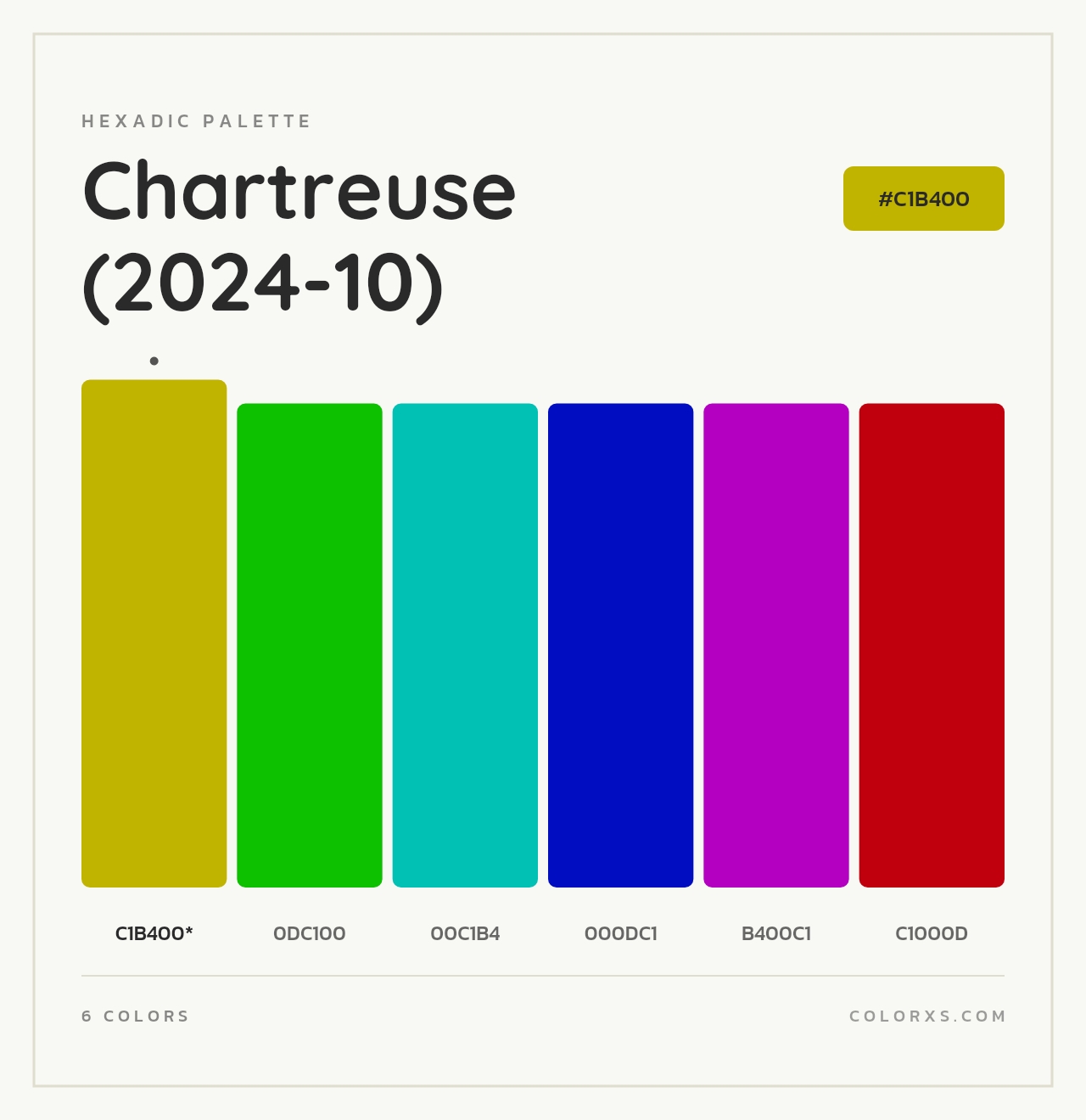 Chartreuse (2024-10) - Hexadic Color Palette