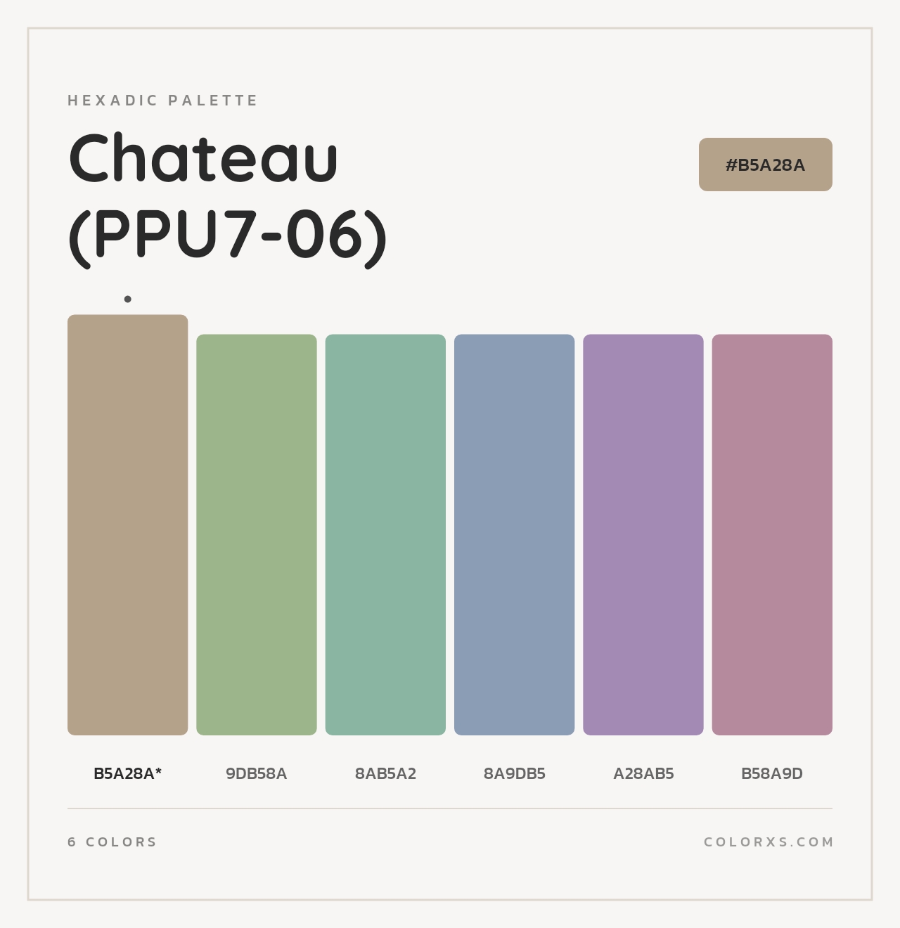Chateau (PPU7-06) - Hexadic Color Palette