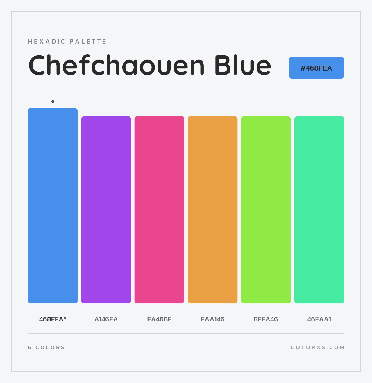 Chefchaouen Blue - Hexadic Color Palette