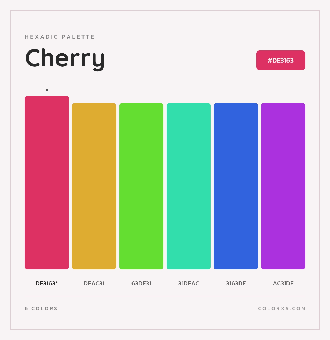 Cherry - Hexadic Color Palette