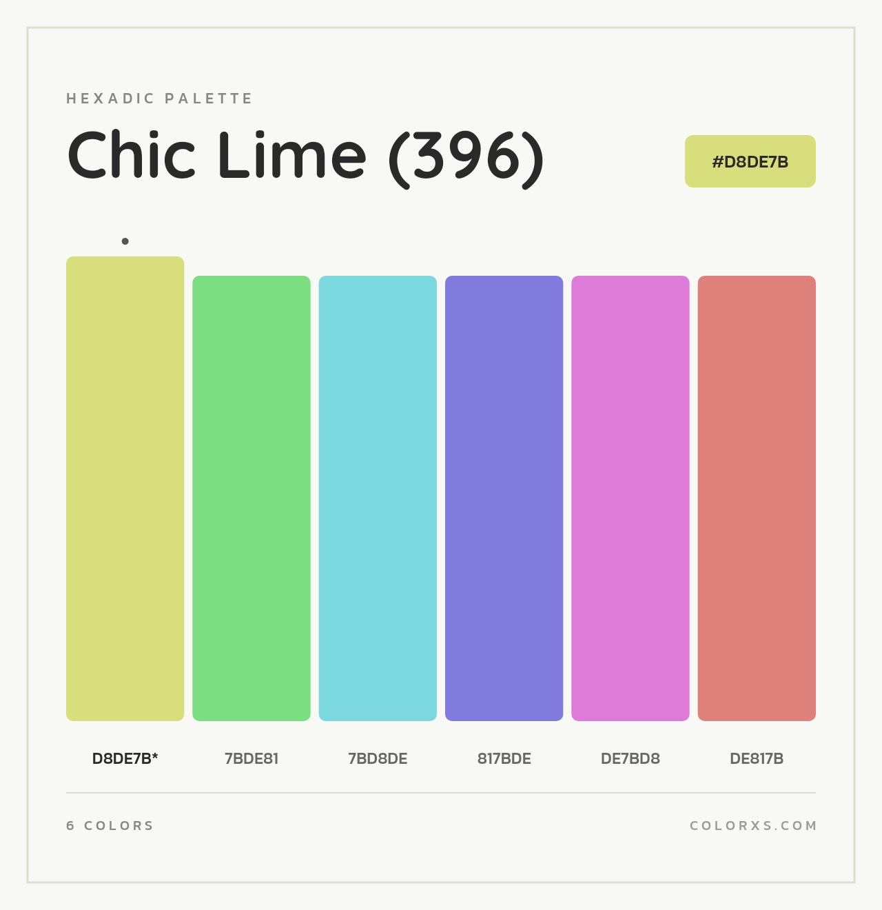 Chic Lime (396) - Hexadic Color Palette
