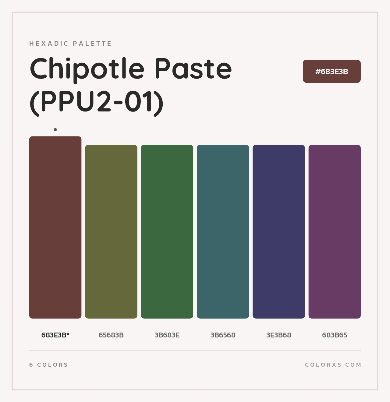 Chipotle Paste (PPU2-01) - Hexadic Color Palette