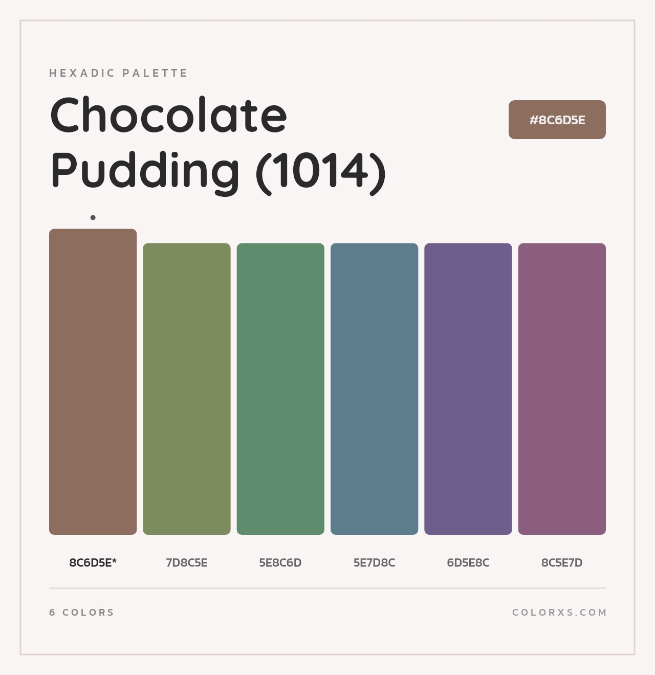 Chocolate Pudding (1014) - Hexadic Color Palette