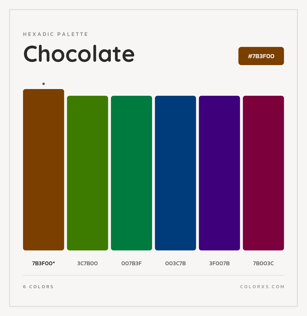 Chocolate - Hexadic Color Palette