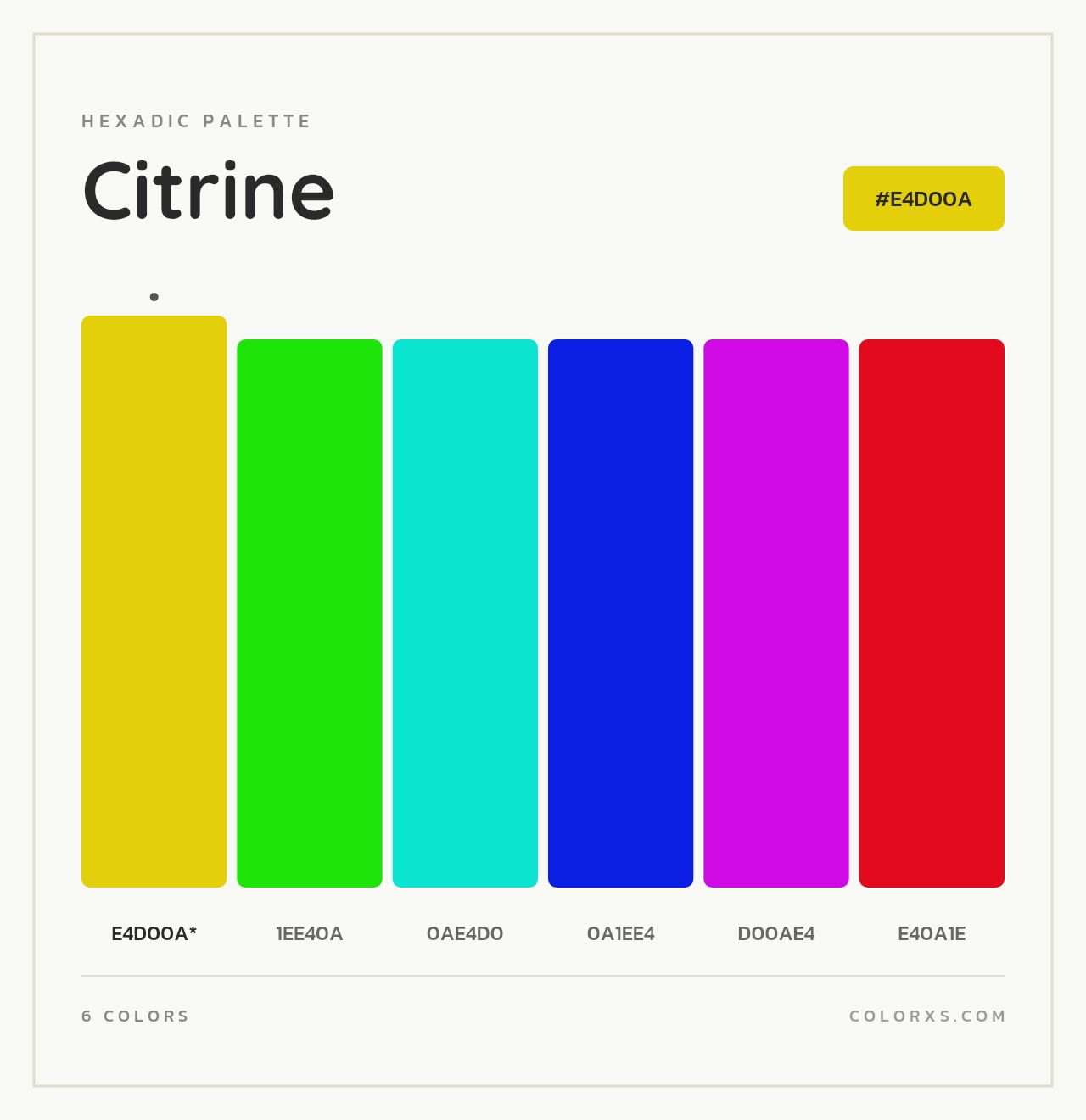 Citrine - Hexadic Color Palette