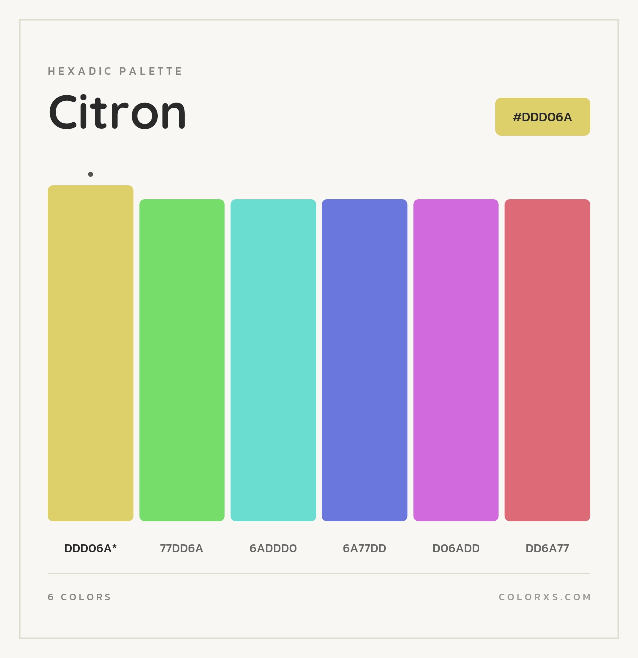 Citron - Hexadic Color Palette