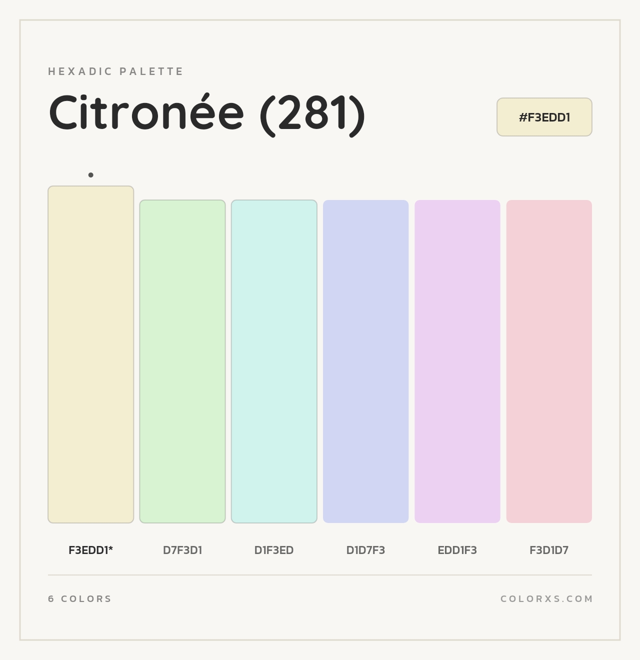 Citronée (281) - Hexadic Color Palette