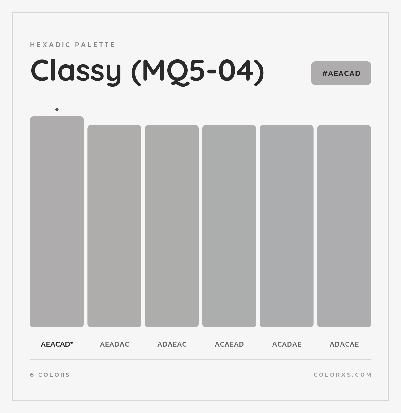 Classy (MQ5-04) - Hexadic Color Palette