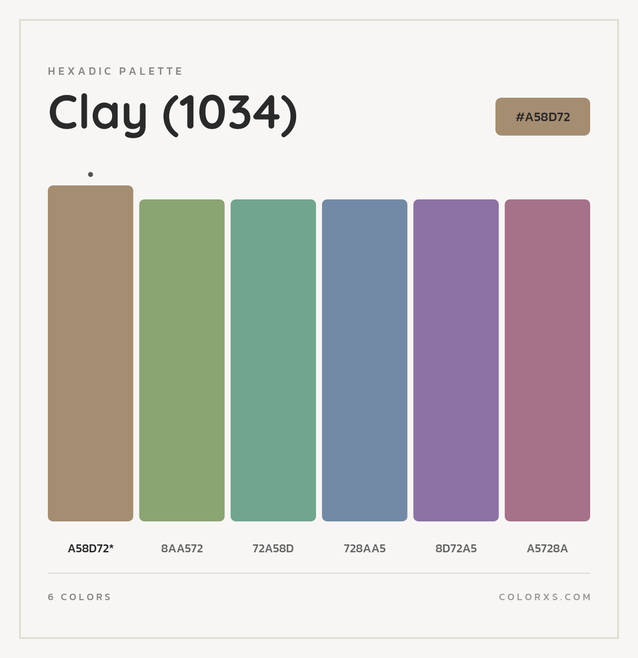 Clay (1034) - Hexadic Color Palette