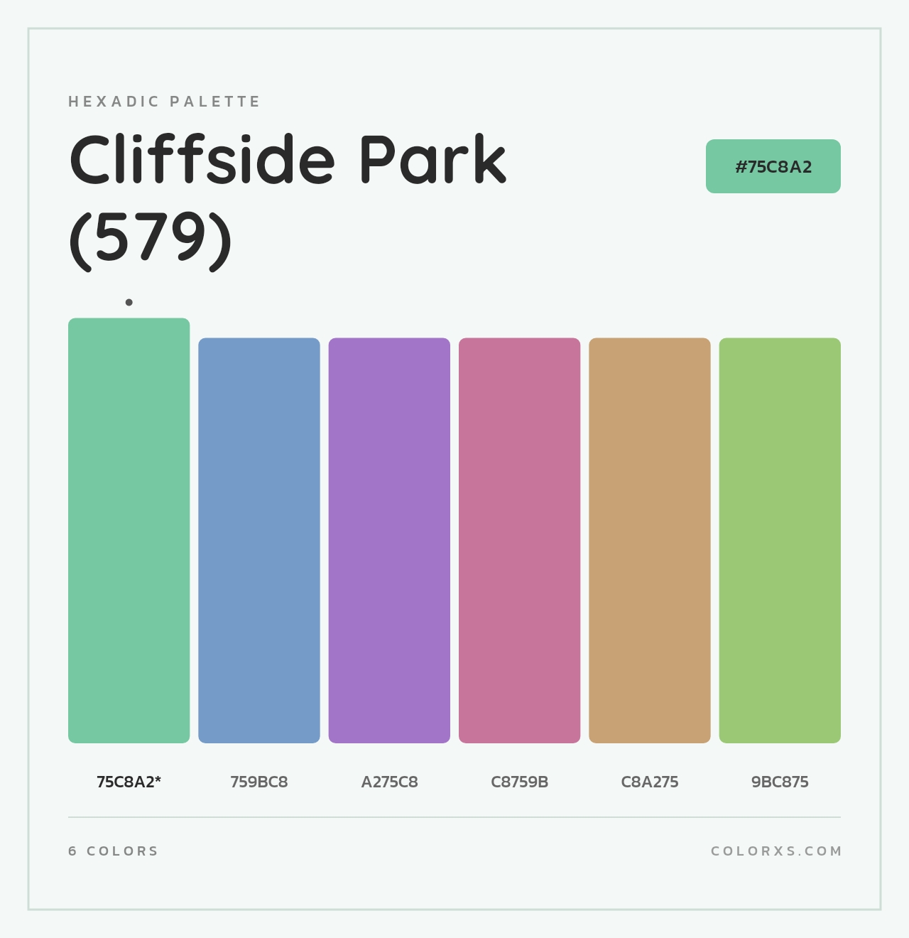 Cliffside Park (579) - Hexadic Color Palette