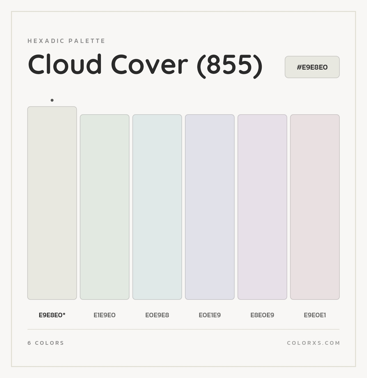 Cloud Cover (855) - Hexadic Color Palette
