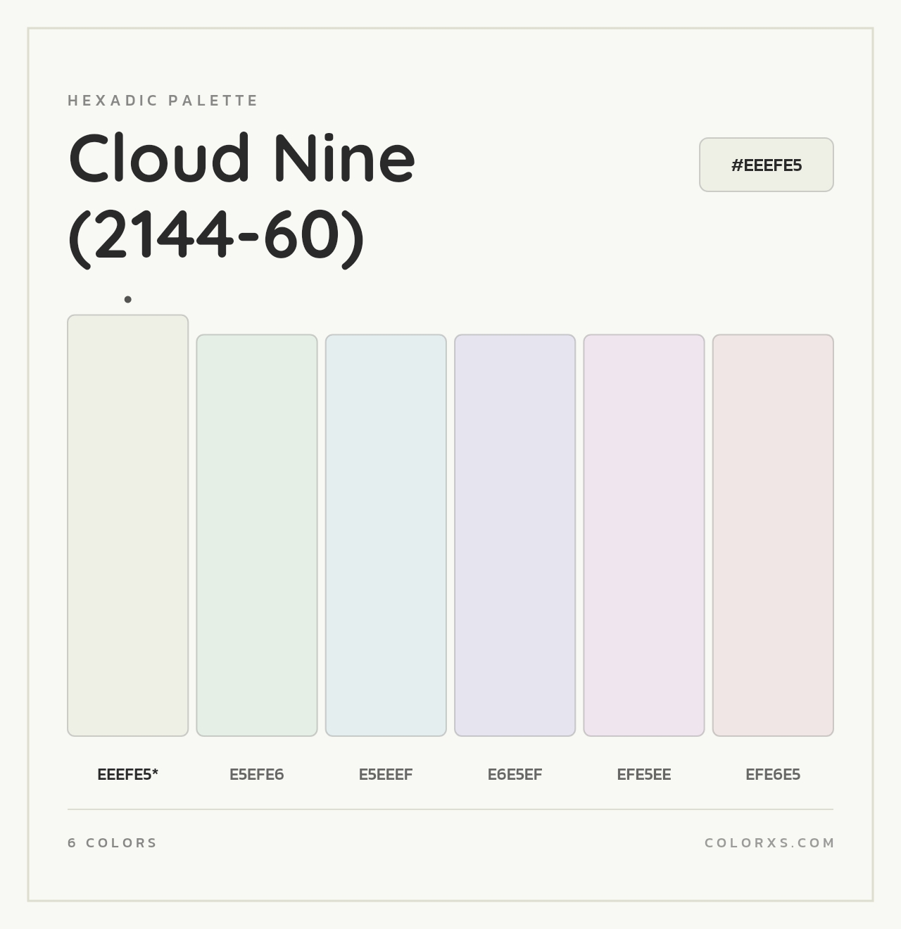 Cloud Nine (2144-60) - Hexadic Color Palette