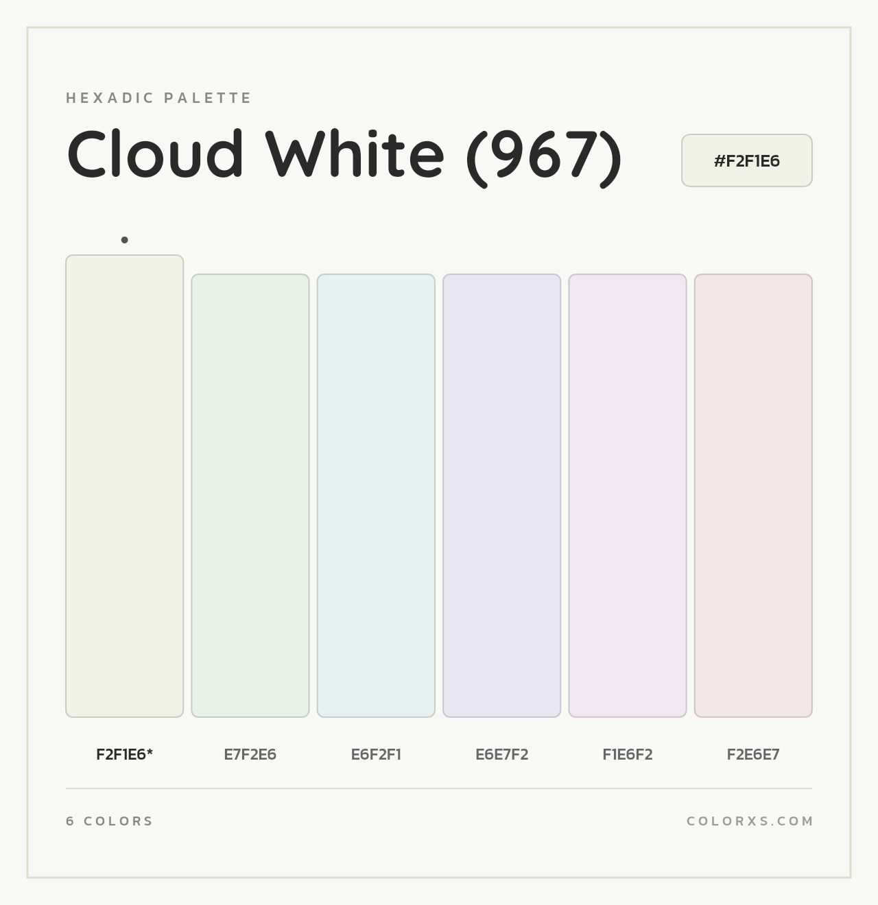 Cloud White (967) - Hexadic Color Palette