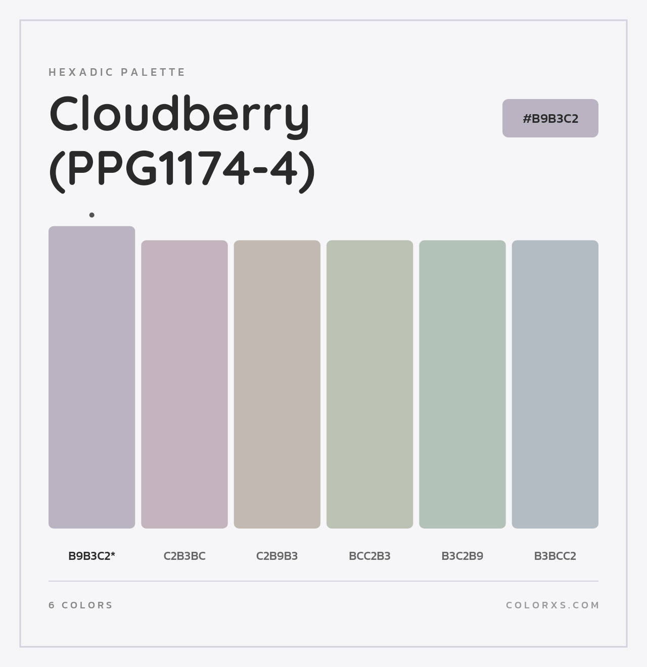 Cloudberry (PPG1174-4) - Hexadic Color Palette
