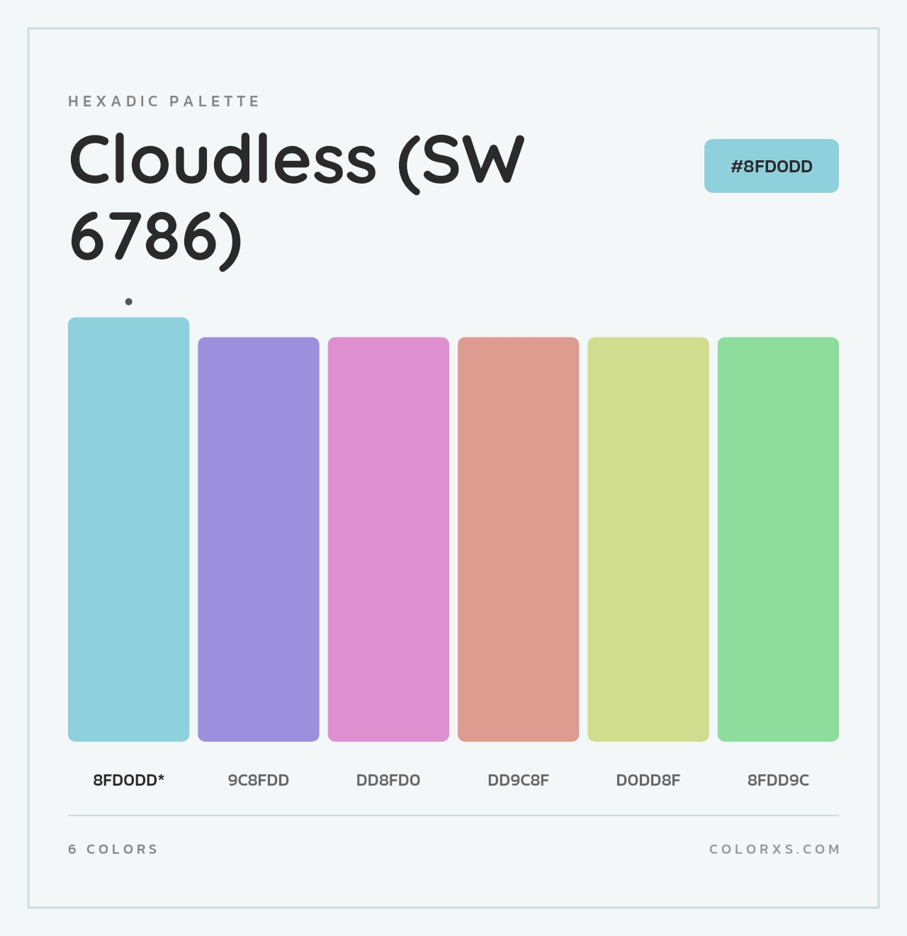 Cloudless (SW 6786) - Hexadic Color Palette