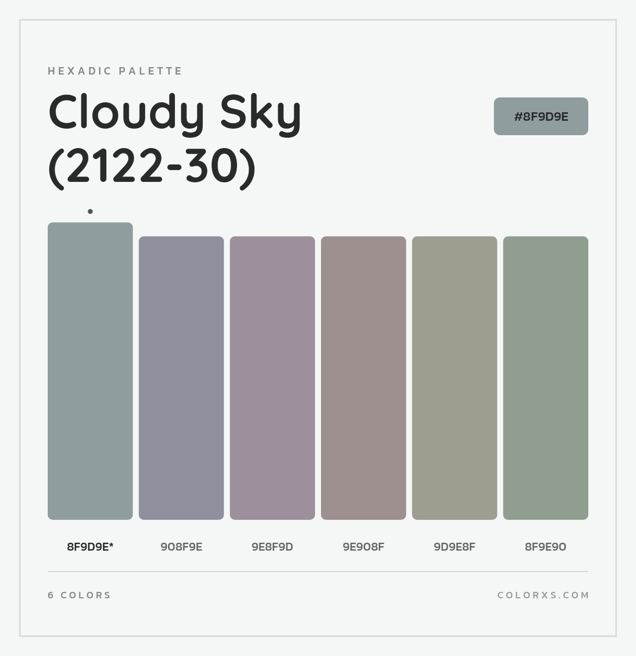 Cloudy Sky (2122-30) - Hexadic Color Palette