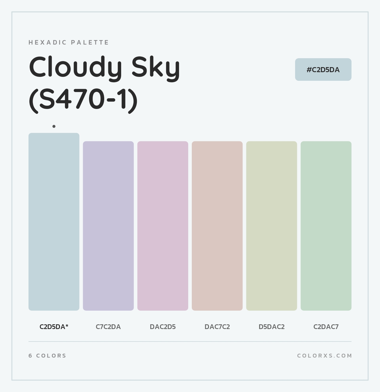 Cloudy Sky (S470-1) - Hexadic Color Palette