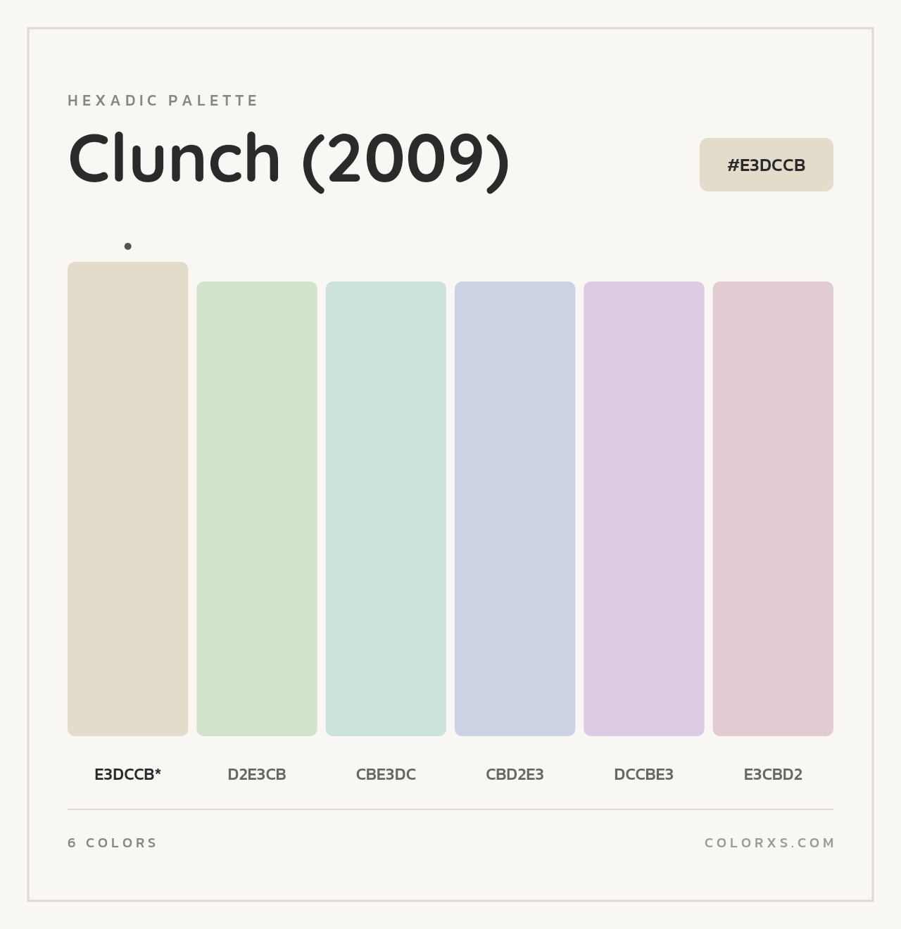 Clunch (2009) - Hexadic Color Palette