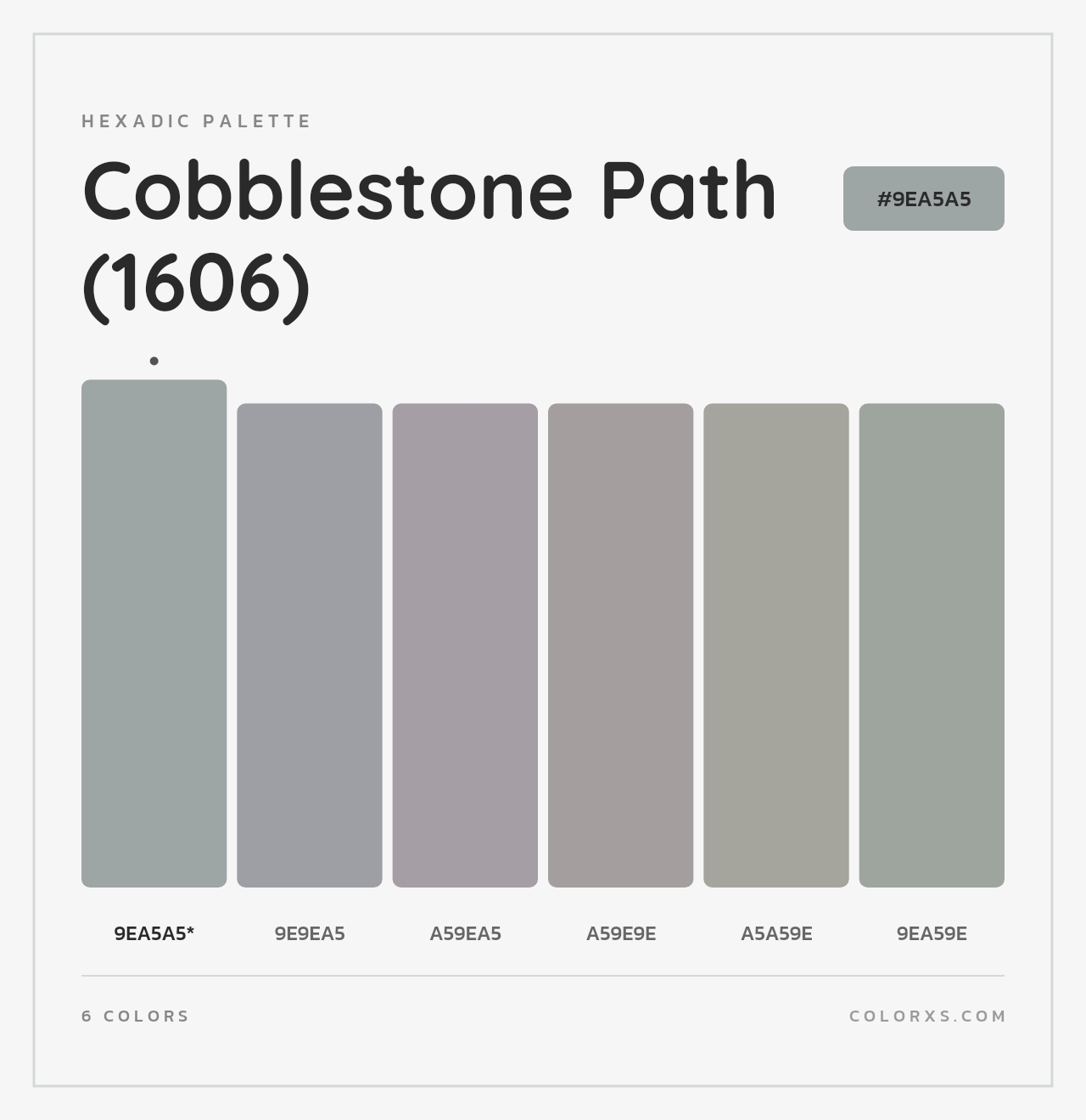 Cobblestone Path (1606) - Hexadic Color Palette