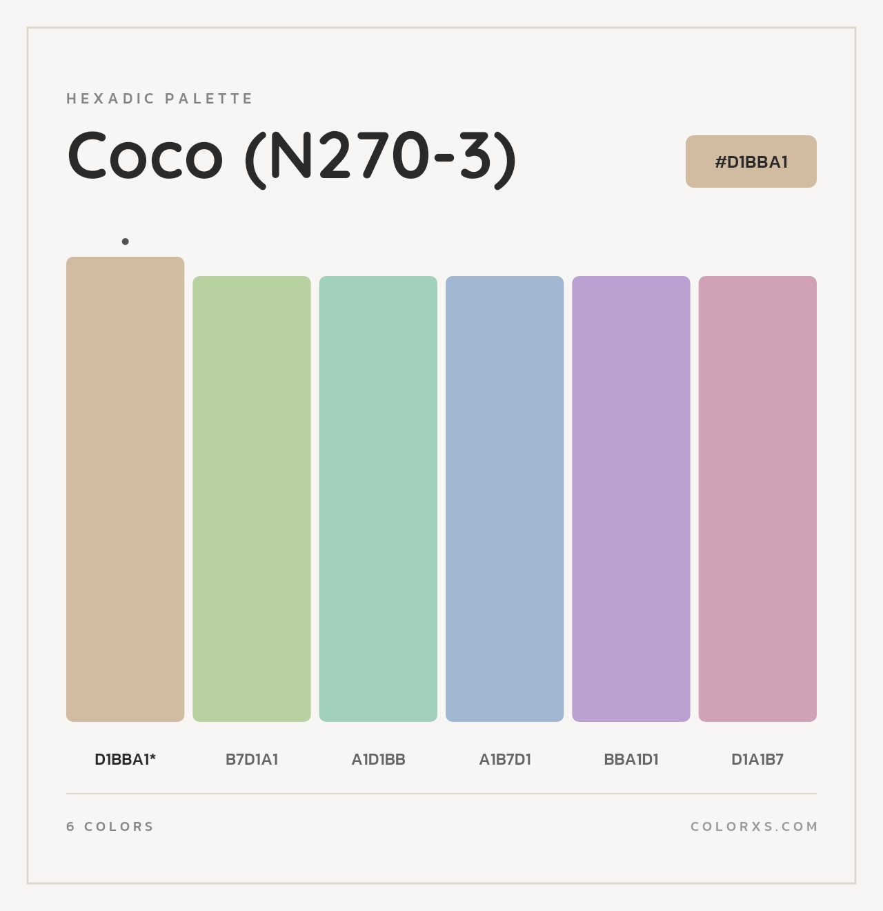 Coco (N270-3) - Hexadic Color Palette