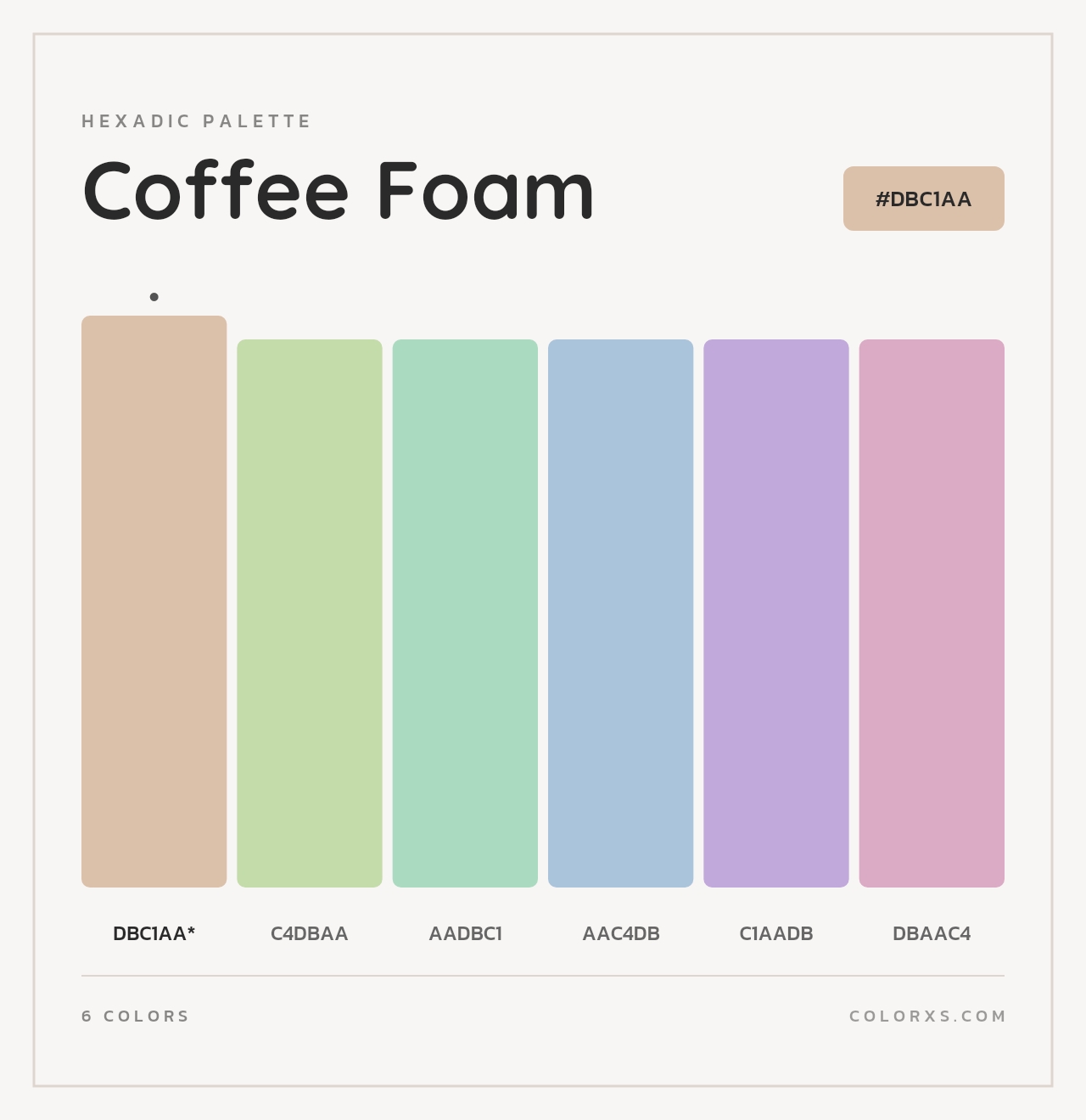 Coffee Foam - Hexadic Color Palette