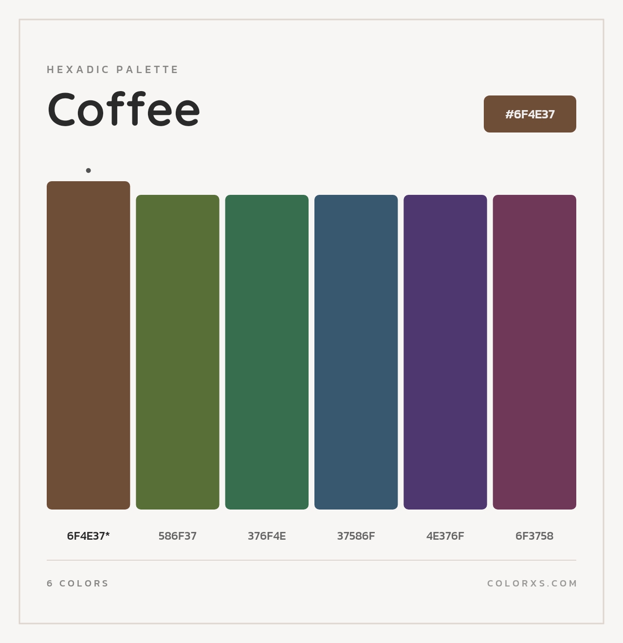 Coffee - Hexadic Color Palette