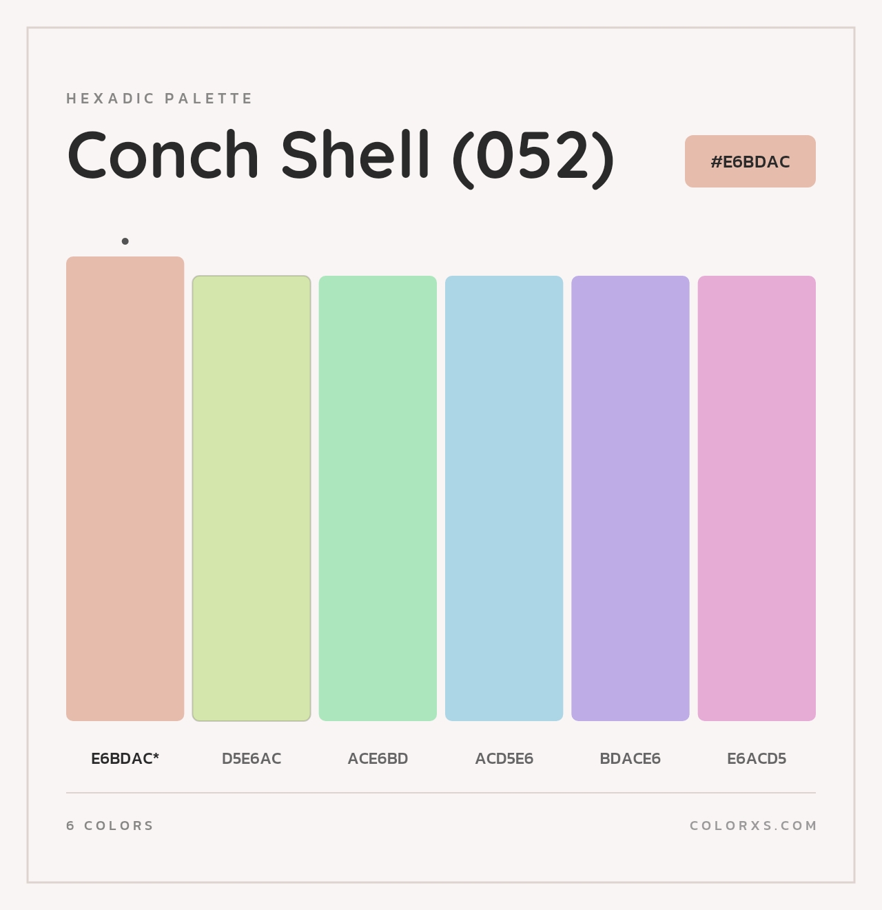 Conch Shell (052) - Hexadic Color Palette