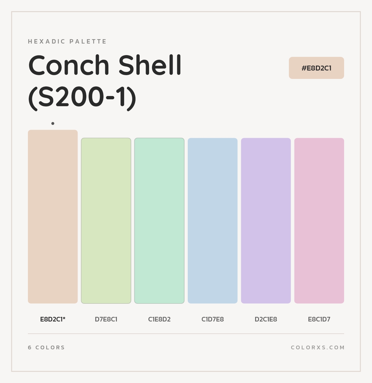 Conch Shell (S200-1) - Hexadic Color Palette