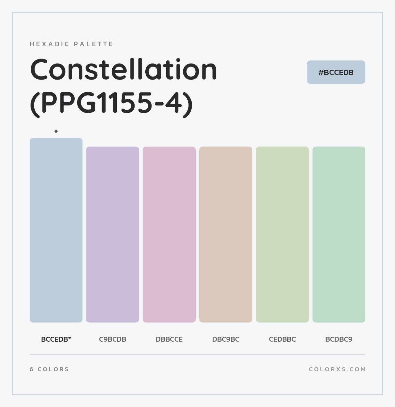Constellation (PPG1155-4) - Hexadic Color Palette