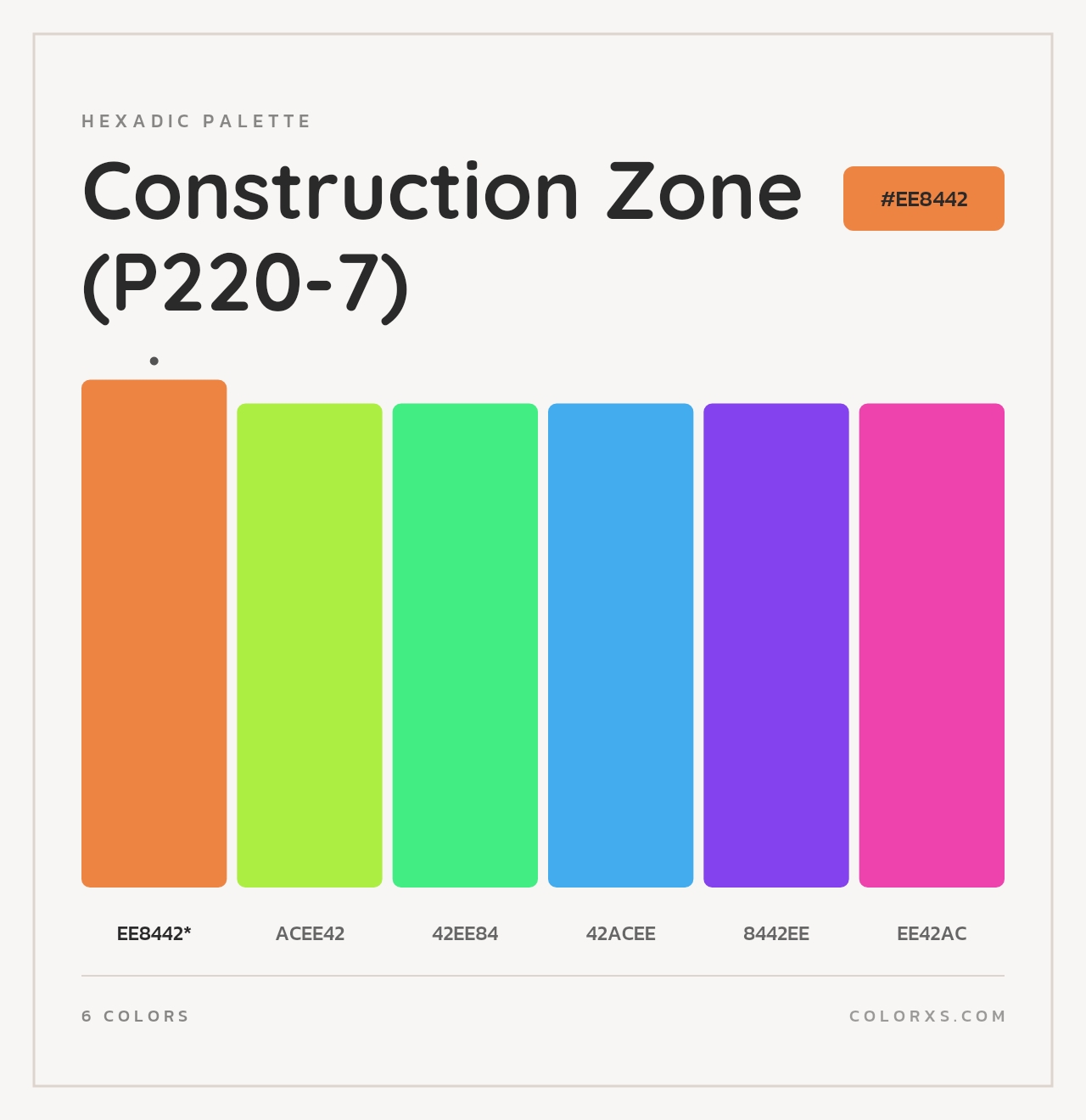 Construction Zone (P220-7) - Hexadic Color Palette